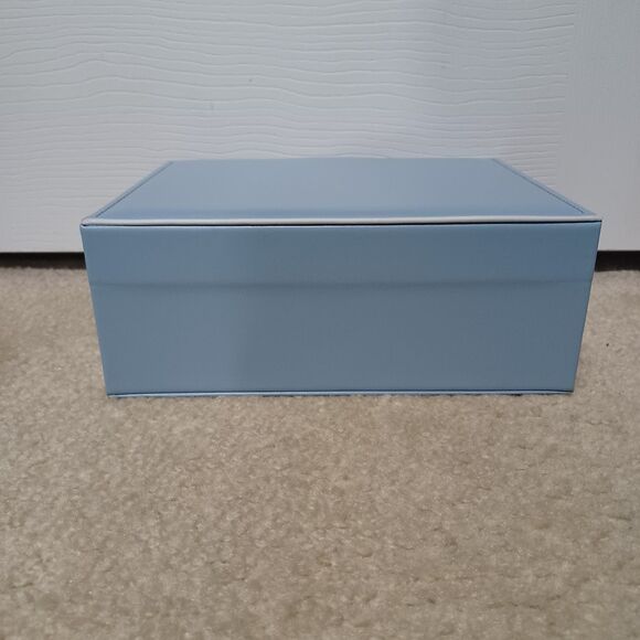 Large Light Blue Faux Leather Jewelry Box - Picture 2 of 8